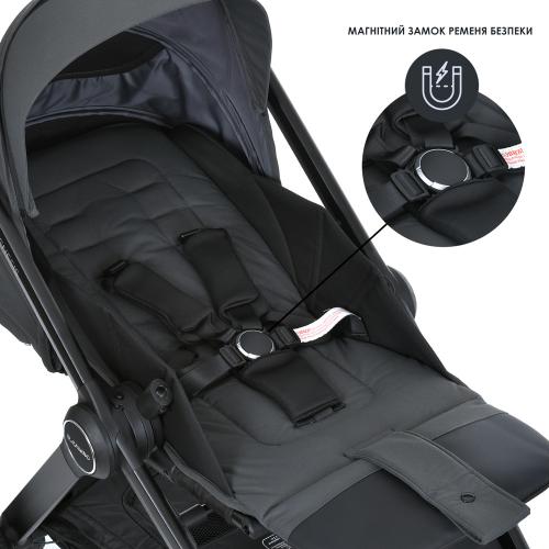 Коляска детская 2в1 ME 1126 GENESIS Asphalt Gray